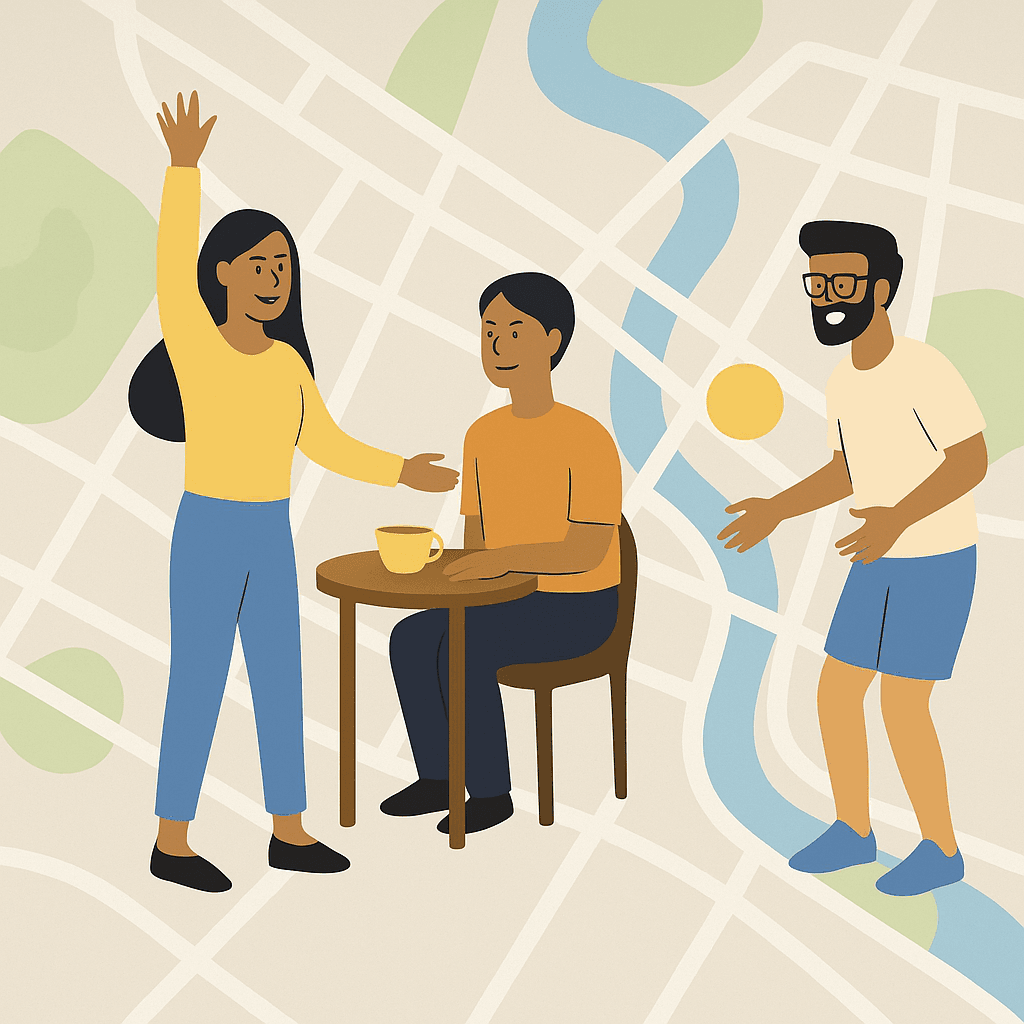 Spontaneous Meetup Illustration